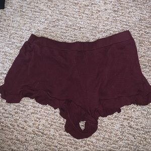 Urban Outfitters burgundy shorts